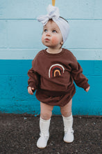 Load image into Gallery viewer, Rainbow Crewneck and Bloomer Set, Brown
