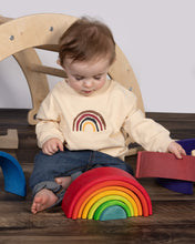 Load image into Gallery viewer, Rainbow Crewneck and Bloomer Set, Ivory
