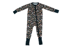 Load image into Gallery viewer, Convertible Long Sleeve Zip Romper, Wildflower
