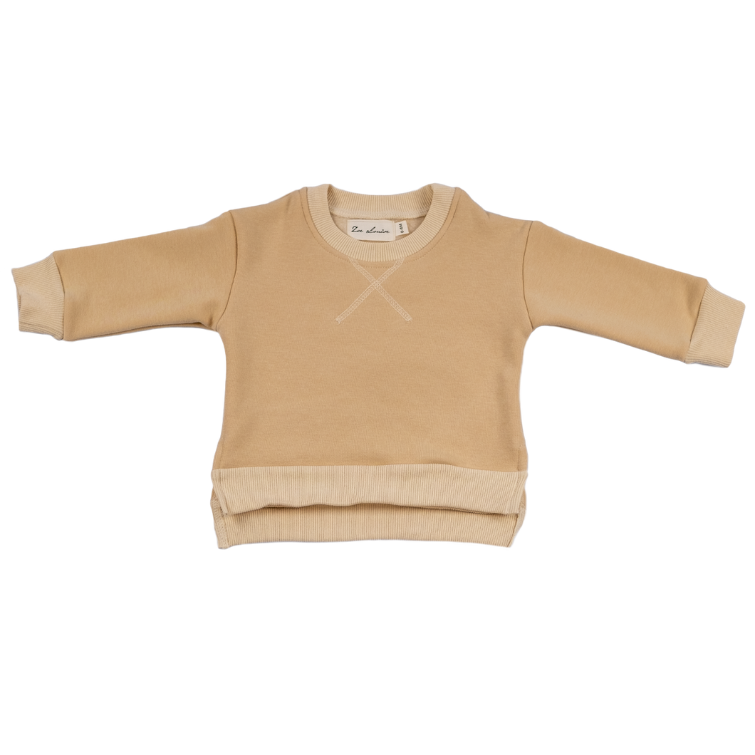 Cotton Crewneck, Beige